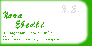 nora ebedli business card